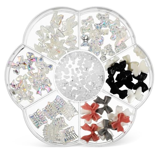 Beavorty 1 Schachtel Nail-art-schleife Bögen Geformt Nagel Reiz Bunt Bogen Girly Klein Dekorationen Für Charme Maniküre-dekore Schleifenzauber Maniküre-ornamente Harz von Beavorty
