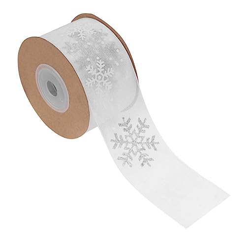Beavorty 1 Stück Geschenkband Mit Blumen Weihnachtsdekoration Weihnachtsgirlande Weihnachtsbänder Weihnachtsband Mit Draht Weihnachtsband Für Weihnachtsbaum Band Zum Verpacken von Beavorty