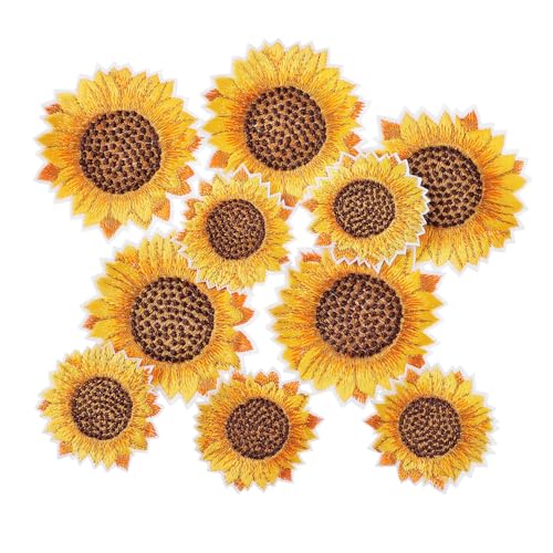 Beavorty 10 Stück Teiliges Bestickte Sonnenblumen Patches DIY Stoffapplikationen Kleine und Große Aufnäher zum Aufbügeln oder Annähen für Rucksäcke Kleidung Taschen Dekorative Reparatur Beavorty 10 Stück Teiliges Bestickte Sonnenblumen Patches DIY Stoffapplikationen Kleine und Große Aufnäher zum Aufbügeln oder Annähen für Rucksäcke Kleidung Taschen Dekorative Reparatur von Beavorty