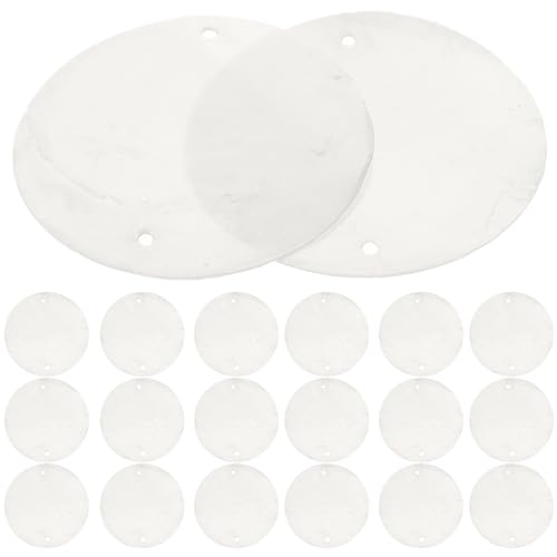 Beavorty 100 Stück 5 Cm Große Natürliche Flache Runde Muschelperlen – Runde Spiegelperlen Mit 2 Löchern Für Die Schmuckherstellung Bastelarbeiten Windspiele Lampendekoration Partyzubehör Beavorty 100 Stück 5 Cm Große Natürliche Flache Runde Muschelperlen – Runde Spiegelperlen Mit 2 Löchern Für Die Schmuckherstellung Bastelarbeiten Windspiele Lampendekoration Partyzubehör von Beavorty