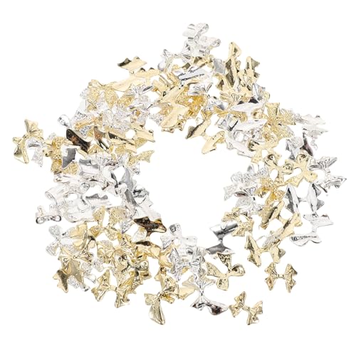 Beavorty 100 Stück Bow Nail Charms Metall Flatback Nail Art Schmuck Elegant Bowknot Design DIY Nagelverzierung für Frauen Mädchen Maniküre Zubehör Beavorty 100 Stück Bow Nail Charms Metall Flatback Nail Art Schmuck Elegant Bowknot Design DIY Nagelverzierung für Frauen Mädchen Maniküre Zubehör von Beavorty