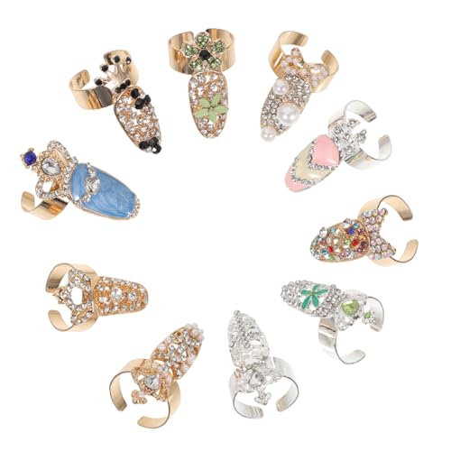 Beavorty 10Stücke Teiliges Nagelring für Punkschmuck mit Vielseitigen Designs für Mode und Besondere Anlässe Perfektes für Stilbewusste Damen Beavorty 10Stücke Teiliges Nagelring für Punkschmuck mit Vielseitigen Designs für Mode und Besondere Anlässe Perfektes für Stilbewusste Damen von Beavorty
