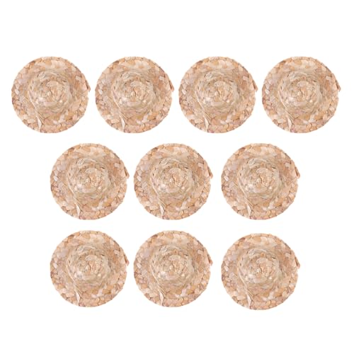 Beavorty 10stücke Mini Strohhüte Handgefertigt Woven Puppenhut Für DIY Bastelmaterialien Für Puppen Teddybären Und Kreative Projekte von Beavorty