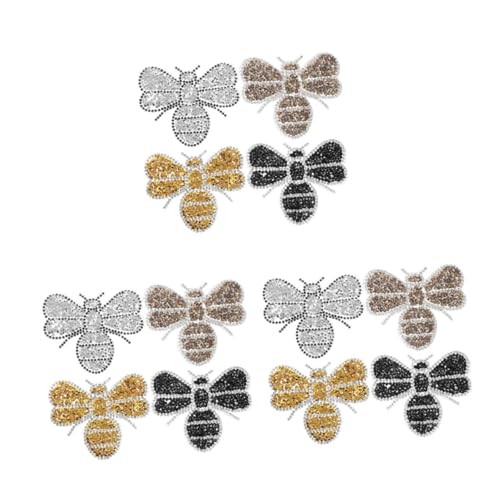 Beavorty 12 Stck. Teiliges Bienen Strass Aufbügelpatches mit Glitzereffekt Langlebige Eisen Patches für Kleidung Schuhe Taschen Vielseitige Diy Dekoration für Mädchen Beavorty 12 Stck. Teiliges Bienen Strass Aufbügelpatches mit Glitzereffekt Langlebige Eisen Patches für Kleidung Schuhe Taschen Vielseitige Diy Dekoration für Mädchen von Beavorty