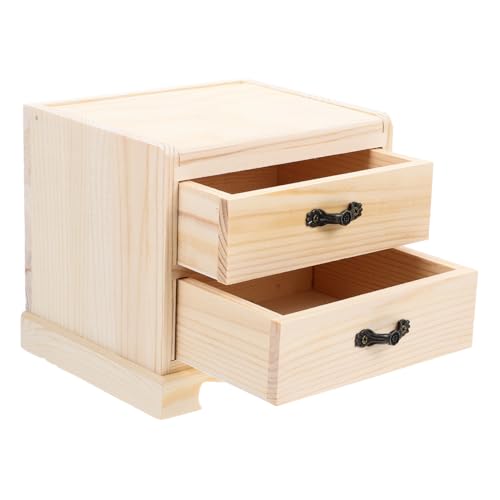 Beavorty 1Stück Holzkiste Schmuckschatulle Holz Handgemachte Kommode für Schmuck Langlebig Praktische Aufbewahrungslösung für Zuhause Deko Organizer Beavorty 1Stück Holzkiste Schmuckschatulle Holz Handgemachte Kommode für Schmuck Langlebig Praktische Aufbewahrungslösung für Zuhause Deko Organizer von Beavorty