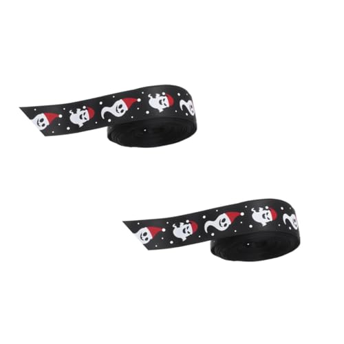 Beavorty 2 Rollen Halloween Geschenkband Breit Rolle Ripsband mit Geist für Diy Schleifen Bastelarbeiten und Festliche Verpackungen Weiches Leicht zu Verarbeitendes Dekoband von Beavorty