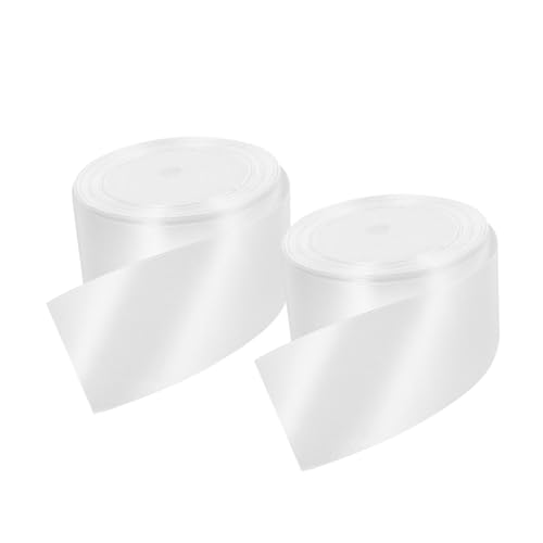 Beavorty 2 Rollen Stuhllehnenband Weißes Band Bastelband DIY Band Weißes Satinband Stuhldekorationen Für Partys Massenband Hochzeitsband Geschenkband Stuhlbänder Aus Polyester von Beavorty