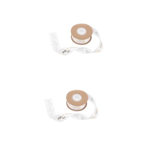 Beavorty 2 Rollen Vaterstags Geschenkband Schwarz mit Goldfolie Yards Satinband Multifunktional für Geschenkverpackung Kuchen und Partydekoration Vielseitiges Band für Besondere Anlässe von Beavorty