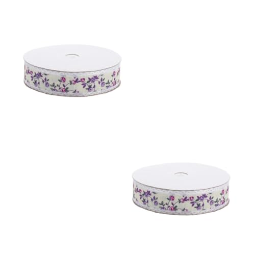 Beavorty 2 Rollen Vintage Spitzenband mit Blumenmuster Rolle Lila Geschenkband für Diy Bastelprojekte Elegante Tortendekoration und Stilvolle Verpackung von Blumensträußen Beavorty 2 Rollen Vintage Spitzenband mit Blumenmuster Rolle Lila Geschenkband für Diy Bastelprojekte Elegante Tortendekoration und Stilvolle Verpackung von Blumensträußen von Beavorty