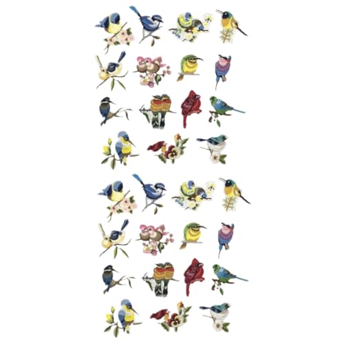 Beavorty 2 Sätze Patch -stickstoff Flicken Für Kleidung Bestickt Gestickte Anwendung Patch Aufnähen Aufnäher Nähen Gestickte Applikationen Stickerei Patches Vögel Stickgarn 15 Stücke * 2 von Beavorty