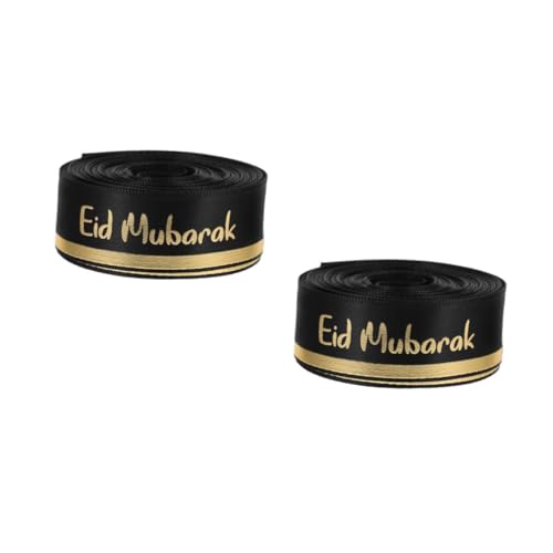 Beavorty 2 Stück Eid Mubarak Dekorationsband Yards Polyester Geschenkband für Verpackung und Basteln Strapazierfähiges Schmuckband für Festliche DIY Schleifen und Partydeko Beavorty 2 Stück Eid Mubarak Dekorationsband Yards Polyester Geschenkband für Verpackung und Basteln Strapazierfähiges Schmuckband für Festliche DIY Schleifen und Partydeko von Beavorty