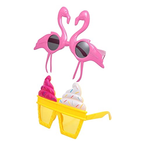 Beavorty 2 Stück LED Partybrille Kreative Festivalbrillen mit Lustigem Design für Kostümpartys und Veranstaltungen Leicht und als Fotorequisiten von Beavorty