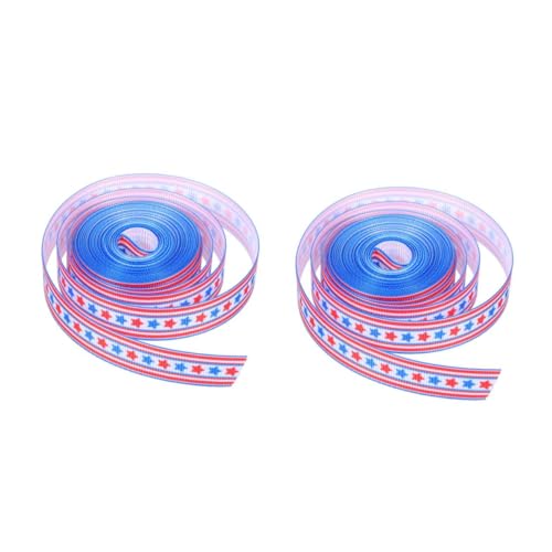 Beavorty 2 Stück Patriotic Geschenkband mit Us Sternen Streifen Muster Polyester Schleifenband für Diy Basteln Unabhängigkeitstag Dekoration Feierliches Geschenkverpackungsband Beavorty 2 Stück Patriotic Geschenkband mit Us Sternen Streifen Muster Polyester Schleifenband für Diy Basteln Unabhängigkeitstag Dekoration Feierliches Geschenkverpackungsband von Beavorty