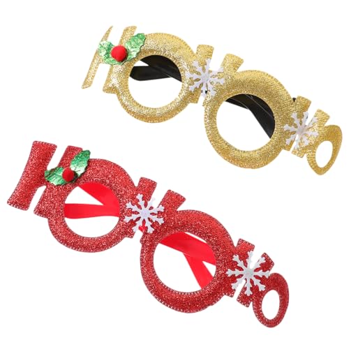 Beavorty 2 Stück Weihnachtliche Partybrille Festliche Foto Requisiten Leichte Bunte Brillenrahmen für Erwachsene und Originelle Xmas Dekoration für Weihnachtsfeiern und Fotospaß Beavorty 2 Stück Weihnachtliche Partybrille Festliche Foto Requisiten Leichte Bunte Brillenrahmen für Erwachsene und Originelle Xmas Dekoration für Weihnachtsfeiern und Fotospaß von Beavorty