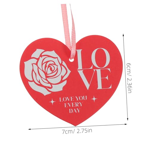 Beavorty 20 Stück Hochzeits Hängeetiketten Valentinstags Grußkarte Valentinstags Geschenkanhänger Liebes Papieranhänger Herz Grußkarte Präsentationskarten Herz von Beavorty