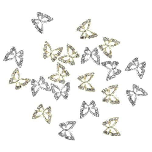Beavorty 20 Stück Schmetterling Nail Charms für Damen Glitzernde Nail Art Dekorationen Rhinestone Maniküre Zubehör für DIY Nageldesign und Salongebrauch Beavorty 20 Stück Schmetterling Nail Charms für Damen Glitzernde Nail Art Dekorationen Rhinestone Maniküre Zubehör für DIY Nageldesign und Salongebrauch von Beavorty