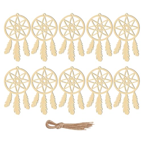 Beavorty 20-teiliger Traumfänger aus Holz, zum Selbermachen, Kunsthandwerk für Traumfänger: Kleine, Leere, Unbehandelte Holzausschnitte, Ornament-traumfänger-set für Die Baumdekoration zu Hause Beavorty 20-teiliger Traumfänger aus Holz, zum Selbermachen, Kunsthandwerk für Traumfänger: Kleine, Leere, Unbehandelte Holzausschnitte, Ornament-traumfänger-set für Die Baumdekoration zu Hause von Beavorty
