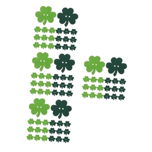 Beavorty 200 Stck. St Patrick's Day Holzknöpfe mit Filigranem Shamrock Teiliges für Frühlingsparty Dekoration DIY Bastelprojekte und Festliche Irische Feierlichkeiten von Beavorty