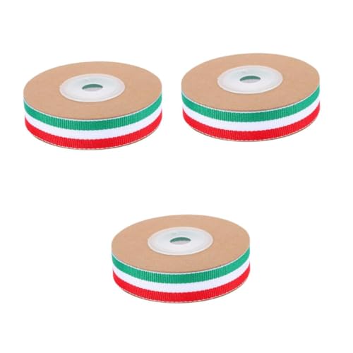 Beavorty 3 Rollen Gestreiftes Geschenkband Breit Tricolor Schleifenband Rot Weiß Grün Vielseitig für Trophaen Blumensträuße Diy Basteln und Geschenkverpackung Beavorty 3 Rollen Gestreiftes Geschenkband Breit Tricolor Schleifenband Rot Weiß Grün Vielseitig für Trophaen Blumensträuße Diy Basteln und Geschenkverpackung von Beavorty