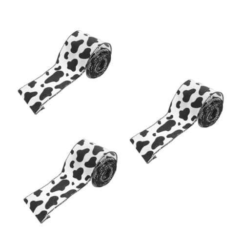 Beavorty 3 Rollen Gewebtes Bauernhof Kuhmuster Drahtkantenband Breit Langlebiges Bastelband für DIY Geschenke Dekorationen Handliches Geschenkband mit Charmanter Tierdruck Beavorty 3 Rollen Gewebtes Bauernhof Kuhmuster Drahtkantenband Breit Langlebiges Bastelband für DIY Geschenke Dekorationen Handliches Geschenkband mit Charmanter Tierdruck von Beavorty