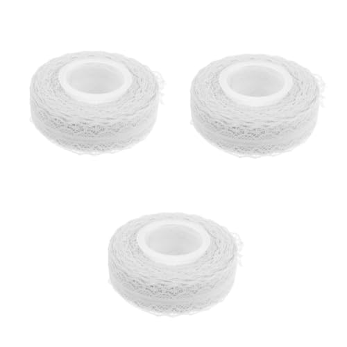 Beavorty 3 Rollen Weiße Spitzenbordüre Rolle Atmungsaktive Diy Geschenkband Spitze für Hochzeiten Kuchenverpackung Blumenbouquet Vielseitiges Dekoband und Zuschneidbar Beavorty 3 Rollen Weiße Spitzenbordüre Rolle Atmungsaktive Diy Geschenkband Spitze für Hochzeiten Kuchenverpackung Blumenbouquet Vielseitiges Dekoband und Zuschneidbar von Beavorty