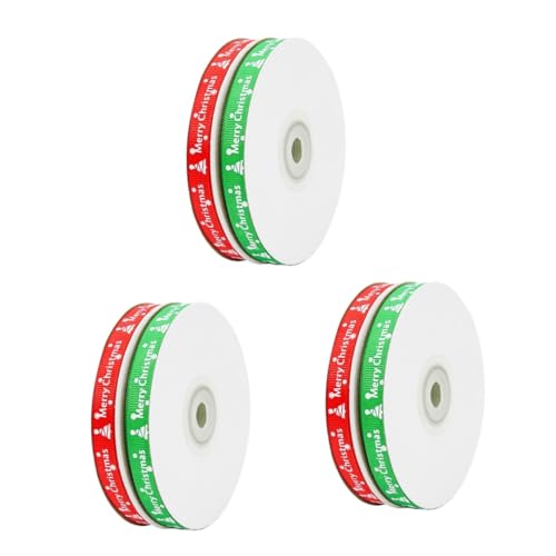 Beavorty 3 Sätze Weihnachtsband Weihnachtsbänder Weißes Band Wickelband Schleife Sackleinenband Ribbon Bandfeile Weihnachts Deke Geschenkband Party-requisite Polyester Rot 2 Stücke * 3 Beavorty 3 Sätze Weihnachtsband Weihnachtsbänder Weißes Band Wickelband Schleife Sackleinenband Ribbon Bandfeile Weihnachts Deke Geschenkband Party-requisite Polyester Rot 2 Stücke * 3 von Beavorty