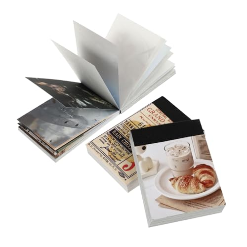 Beavorty 3 Stück Collage Dekoratives Papier Scrapbook Zubehör Journaling Scrapbooking Zubehör Ästhetisches Notizbuch Scrapbook DIY Planer Kleiner Notizblock Bunt von Beavorty