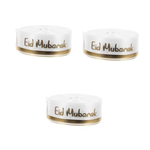 Beavorty 3 Stück Eid Mubarak Geschenkband Yards Polyesterband Strapazierfähig Für Party Dekorationen DIY Schleifen Geschenkverpackung Feiertagsband Für Islamische Feierlichkeiten Beavorty 3 Stück Eid Mubarak Geschenkband Yards Polyesterband Strapazierfähig Für Party Dekorationen DIY Schleifen Geschenkverpackung Feiertagsband Für Islamische Feierlichkeiten von Beavorty