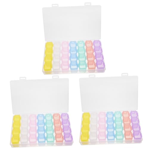 Beavorty 3 Stück Schmuck Organizer Box mit Fächern Transparente Staubdichte Aufbewahrungsbox für Ohrringe Schmuck Multifunktionale Kunststoff Schmuckschatulle mit Fächern für Frauen von Beavorty