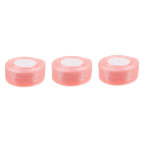 Beavorty 3 Stück Transparentes Organza Geschenkband Yards Leichtes Schleifenband für Hochzeitsdekoration Blumensträuße Kuchenverpackung Diy Basteln Vielseitig und Langlebig von Beavorty