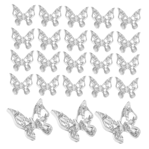 Beavorty 30Stücke Schmetterlings Nagelanhänger aus Metall Silberne Nagelverzierungen mit Strasssteinen für Nagelkunst und Maniküre Dekoration Beavorty 30Stücke Schmetterlings Nagelanhänger aus Metall Silberne Nagelverzierungen mit Strasssteinen für Nagelkunst und Maniküre Dekoration von Beavorty