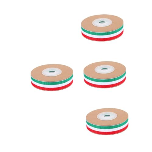 Beavorty 4 Rollen Gestreiftes Geschenkband Rot Weiß Grün Yards Vielseitiges Dekoband mit Präziser für Basteln Geschenkverpackung Blumensträuße und Trophäendekoration Beavorty 4 Rollen Gestreiftes Geschenkband Rot Weiß Grün Yards Vielseitiges Dekoband mit Präziser für Basteln Geschenkverpackung Blumensträuße und Trophäendekoration von Beavorty