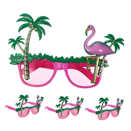Beavorty 4 Stück Hawaii Partybrille mit Flamingo und Kokosbaum Lustige Tropische Sonnenbrille für Strandluau Poolparty und Sommerfest Leicht und Auffällig Beavorty 4 Stück Hawaii Partybrille mit Flamingo und Kokosbaum Lustige Tropische Sonnenbrille für Strandluau Poolparty und Sommerfest Leicht und Auffällig von Beavorty