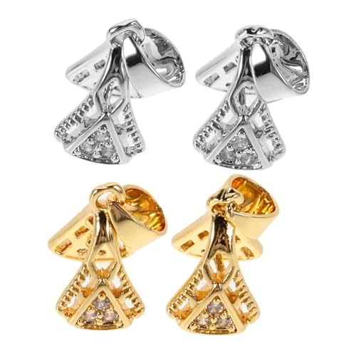 Beavorty 4 Stück Kupfer Dangle Buckle Bead Verschlüsse mit Einlage für DIY Schmuckherstellung für und Ohrringe Beavorty 4 Stück Kupfer Dangle Buckle Bead Verschlüsse mit Einlage für DIY Schmuckherstellung für und Ohrringe von Beavorty