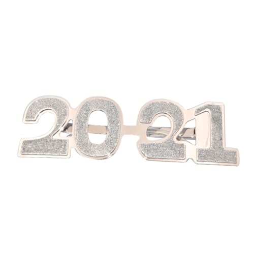 Beavorty 4 Stück Neujahrsbrille Glitzernde Partybrille für Feierlichkeiten Kreative Lustige Requisiten für Silvester Nachtclubs Festivals Silber Beavorty 4 Stück Neujahrsbrille Glitzernde Partybrille für Feierlichkeiten Kreative Lustige Requisiten für Silvester Nachtclubs Festivals Silber von Beavorty