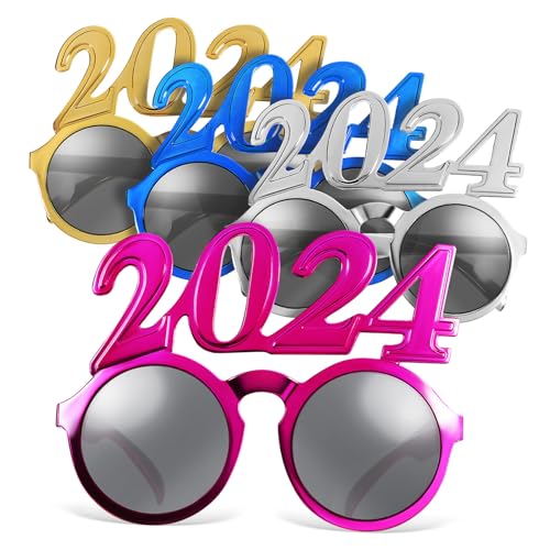 Beavorty 4 Stück Neujahrsbrillen Farben Partybrille Leicht und Komfortabel Zahlenrahmen Fotorequisiten für Silvesterfeier und Festliche Dekoration Beavorty 4 Stück Neujahrsbrillen Farben Partybrille Leicht und Komfortabel Zahlenrahmen Fotorequisiten für Silvesterfeier und Festliche Dekoration von Beavorty