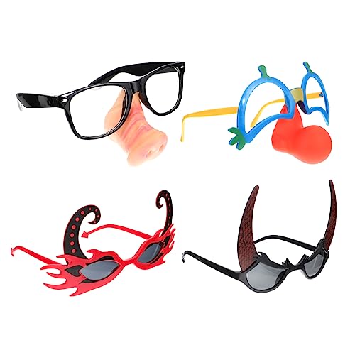 Beavorty 4 Stück Teiliges Partybrillen Lustige Performance Brillen Leichte Kostüm Accessoires für Halloween Karneval Bühnenauftritte Vielseitige Faschingsbrillen Beavorty 4 Stück Teiliges Partybrillen Lustige Performance Brillen Leichte Kostüm Accessoires für Halloween Karneval Bühnenauftritte Vielseitige Faschingsbrillen von Beavorty