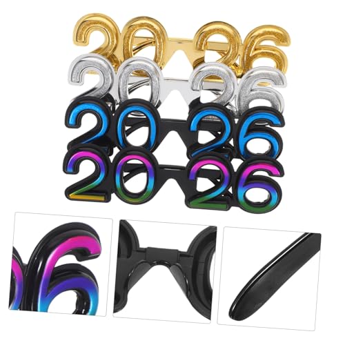 Beavorty 4 Stück Zahlenbrillen Partybrillen Year Eve Brillen Langlebig Bunt Stylisch für Silvester Weihnachtsfeier Fotorequisiten Beavorty 4 Stück Zahlenbrillen Partybrillen Year Eve Brillen Langlebig Bunt Stylisch für Silvester Weihnachtsfeier Fotorequisiten von Beavorty