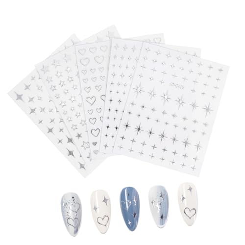 Beavorty 5 Bögen Nailart Sticker Silber Sterne Stern Nagelaufkleber Sternaufkleber Für Nägel Nagelsticker Stern Nagel Charms Selbstklebende Nagelaufkleber Nagelzubehör Charms Sticker Nägel Beavorty 5 Bögen Nailart Sticker Silber Sterne Stern Nagelaufkleber Sternaufkleber Für Nägel Nagelsticker Stern Nagel Charms Selbstklebende Nagelaufkleber Nagelzubehör Charms Sticker Nägel von Beavorty