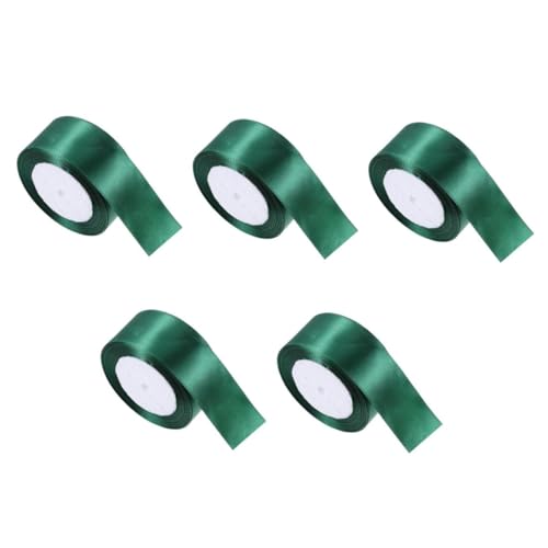 Beavorty 5 Rollen Breites Geschenkband Dunkelgrün Polyesterband für Geschenkverpackung Blumenarrangements Diy Bastelprojekte Hochzeit Party Dekoration Langlebig und Vielseitig Einsetzbar von Beavorty