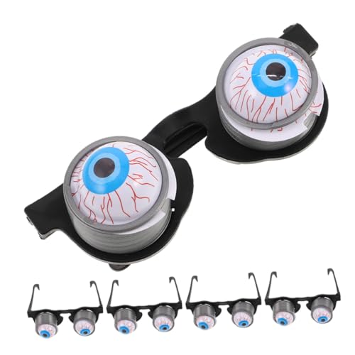 Beavorty 5 Stück Halloween Brille mit Wackelnden Augen Lustige Kostümbrille mit Federnden Augenbällen Wiederverwendbar Passend Party Karnevalsaccessoire für Pranks und Festivals von Beavorty
