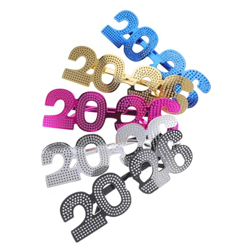 Beavorty 5 Stück Partybrillen Bunte Glitzer Neujahrsbrillen für Silvester Abschlussfeier Geburtstags Weihnachtsdeko Leichte Foto Requisiten für Erwachsene Beavorty 5 Stück Partybrillen Bunte Glitzer Neujahrsbrillen für Silvester Abschlussfeier Geburtstags Weihnachtsdeko Leichte Foto Requisiten für Erwachsene von Beavorty