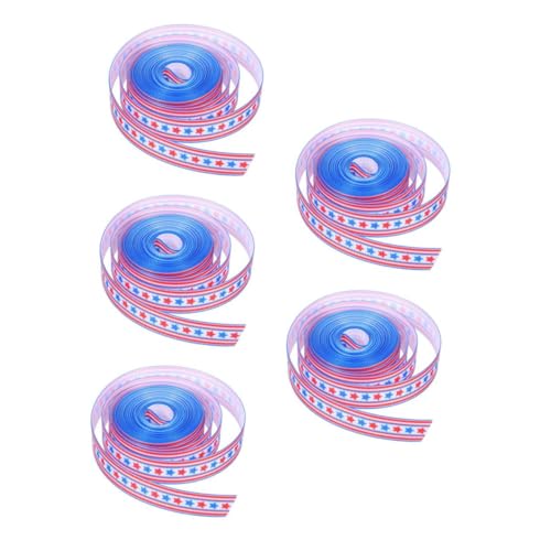 Beavorty 5 Stück Patriotisches Stern und Streifenband Polyester Geschenkband für Luftballons Unabhängigkeitstag Diy Basteln Festliche Dekoration für Of July Memorial Day Beavorty 5 Stück Patriotisches Stern und Streifenband Polyester Geschenkband für Luftballons Unabhängigkeitstag Diy Basteln Festliche Dekoration für Of July Memorial Day von Beavorty