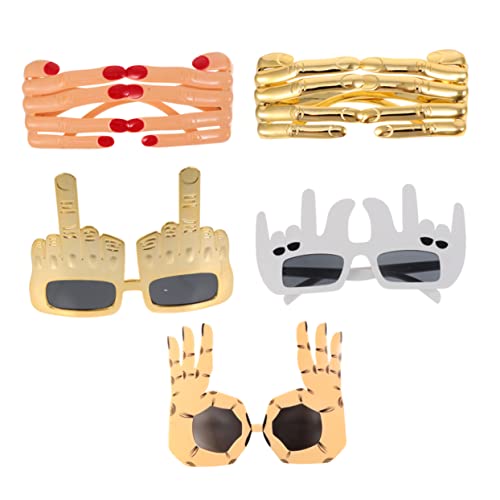 Beavorty 5 Stück Teiliges Handfingerbrille für Halloween Prank Brillen mit Einzigartigem Design für Partys und Festlichkeiten für Halloween Feiern und Kreative Dekorationen von Beavorty
