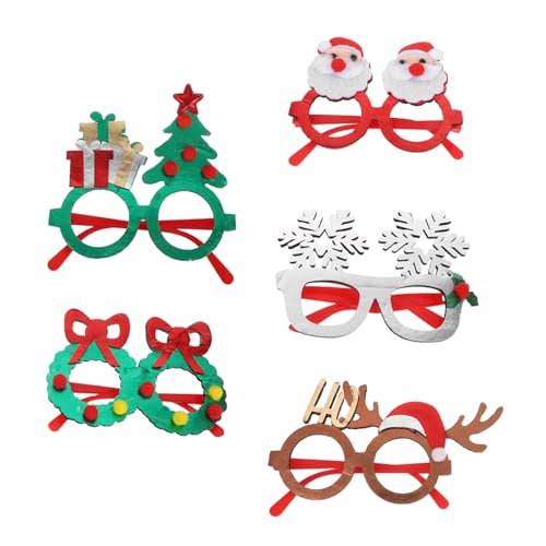 Beavorty 5 Stück Weihnachtsdekoration Gläser Silvesterbrille Weihnachtsbrillen Urlaubsbrillen Glitzerfeiertag Brillen Rahmen Der Schneeflockenparty Glitzerurlaubsrahmen Plastik Beavorty 5 Stück Weihnachtsdekoration Gläser Silvesterbrille Weihnachtsbrillen Urlaubsbrillen Glitzerfeiertag Brillen Rahmen Der Schneeflockenparty Glitzerurlaubsrahmen Plastik von Beavorty