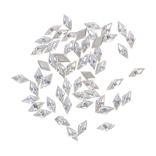 Beavorty 50 Stück Mini Rhombische Nagelsteine Flatback Nail Charms Glänzend Strasssteinchen Für Mädchen Nail Art Maniküre Detaillierte Diy Dekoration von Beavorty