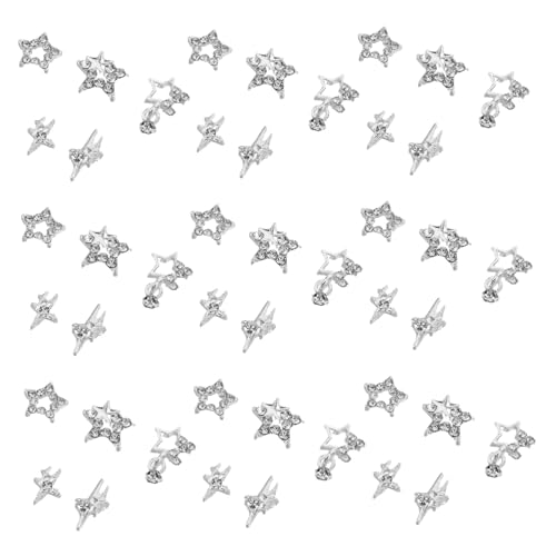 Beavorty 50 Stück Silberne Stern Nail Charms aus Langlebiger Legierung Fünfzackige Metall-nagelschmuck mit Hohlstern-design Strahlende Nagelsteine für Gel Acryl und Nails für Partys und Beavorty 50 Stück Silberne Stern Nail Charms aus Langlebiger Legierung Fünfzackige Metall-nagelschmuck mit Hohlstern-design Strahlende Nagelsteine für Gel Acryl und Nails für Partys und von Beavorty