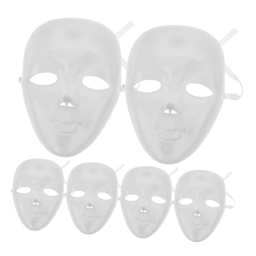 Beavorty 6Stücke Blanko Vollgesichtsmaske für DIY für Kostümpartys Maskeraden Kreative Dekorationen Einfach zu Bemalen zu Gestalten Beavorty 6Stücke Blanko Vollgesichtsmaske für DIY für Kostümpartys Maskeraden Kreative Dekorationen Einfach zu Bemalen zu Gestalten von Beavorty