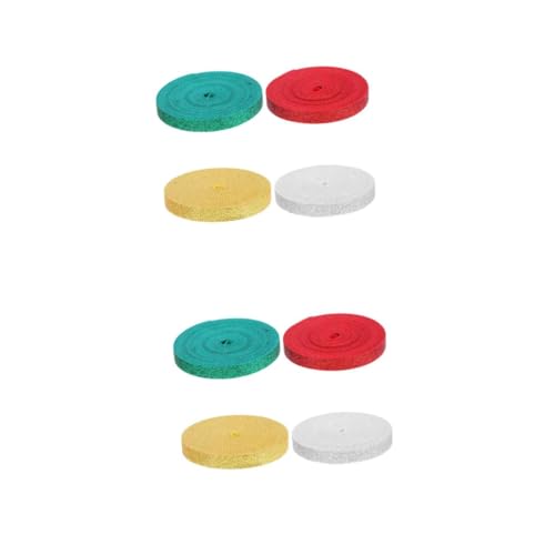 Beavorty 8 Stck. Glitzerband Polyester Glänzende Geschenkband Farbmix Gold Silber Rot Grün Vielseitig Verwendbares Deko und Bastelband für Party Geschenkverpackung Diy Schleifen Beavorty 8 Stck. Glitzerband Polyester Glänzende Geschenkband Farbmix Gold Silber Rot Grün Vielseitig Verwendbares Deko und Bastelband für Party Geschenkverpackung Diy Schleifen von Beavorty