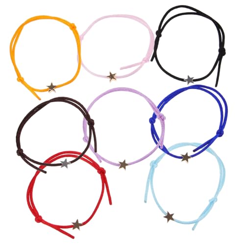 Beavorty 8 Stück Pentagramm-armband Für Stern Dekorative Armbänder Bands Armbänder Einstellbar Sterling Gestapelt Kabel Zierlich Trendy Reiz Partyarmbänder Kupfer von Beavorty